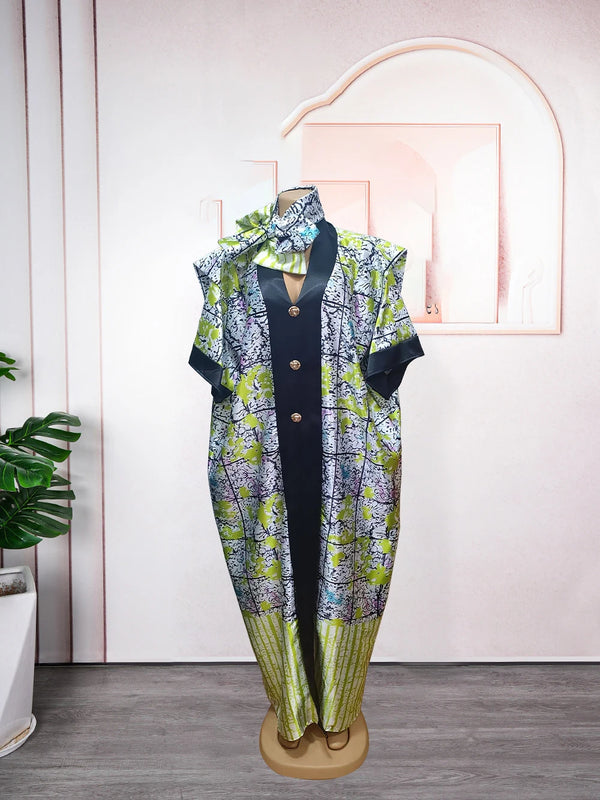 2025 African Dresses for Women Evening Party Dashiki Africa Clothes Robe Plus Size Luxury Dubai Kaftan Abaya Muslim Maxi Dress