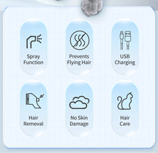 Pet Electric Massage And Hair Straightener Spray Brush