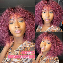 Jerry Curly Short Pixie Bob Cut Human Hair Wigs With Bangs For Women Wear To Go Peruvian Highlight Honey Water Wave Wigs