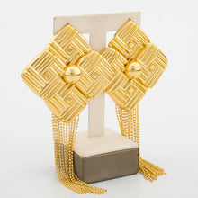 Bohemia Bridal Wedding Tassels Earrings Flower Long African Dubai Gold Color Drop Earrings For Women Girls Birthday Party Gift