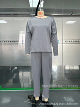 Women Two Piece Pant Sets Solid Full Sleeved Tops Round Neck Casual Midi Waist Long Pants Pockets Regular Elegant Lady