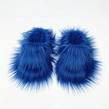 Faux Fur Slippers 2023 Women Winter Plush Warm Home Flat Slides Mongolian Wool Flip Flops Y2K Girls Furry Shoes Cute Slippers