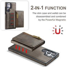 DG.Ming RFID Blocking Retro Flip Leather Case For Samsung Galaxy S25 S24 S22 S23 Ultra S24 FE Wallet Magnetic Cover Detachable