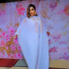 Luxury chiffon two-piece set african dress woman loose women's dress rhinestone large size dresses for women bubu dress african