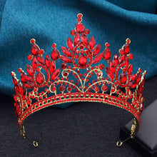 Luxury High Royal Queen Wedding Crown for Women Large Lime Green Crystal Banquet Tiaras Party Costume Hair Jewelry Accessories