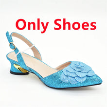 Ladies Shoe and Bag Set Latest Designers Luxury Italian Party Shoes and Bag Set for Women Rhinestone Wedding Bride Shoes Woman