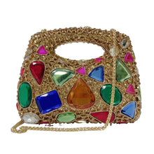 Women Gold Crystal Clutch Purse Gems Evening Bags Party Dinner Diamond Shoulder Bags Cocktail Rhinestone Handbags and Purses