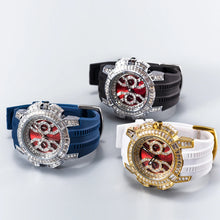 MISSFOX New Red Quartz Watch For Men Luxury Hip Hop Streetwear Clock Waterproof watches AAA Quartz Men's Wristwatches