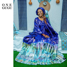 2025 New African Traditional Dashiki Basin Wedding Dress Origianl Print Bazin Riche Boubou Perfumed Gown Dresses