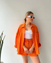 Women's Short Sets 2 Pcs Sale Grass Green Loose Button Cardigan Blouse Coats & Drawstring Wide Leg Loose Short Pant Suits