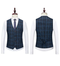 2024 Men's Suit One Button (suit + Vest + Trousers) Fashion Wedding Business Leisure Career Work Formal Three-piece Set M-5XL