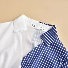 Fashion plus Size Women's Summer Casual Set Patchwork Fake Two-Piece Shirt Slimming with Pants Two-Piece Set Skirt Ensemble