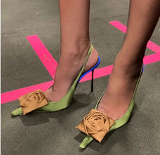 2025 Summer New Women's Slimming High Heel Sandals Fashion Pointed Party Wedding 34-43 Women's Large Sandals