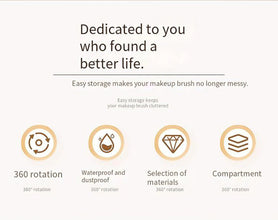 360° Rotating Makeup Brush Holder Desktop Makeup Organizer Cosmetic Storage Box Lipstick Eyebrow Brush Holder Jewelry Container