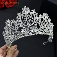 A195 Baroque Wedding Headband Crystal Bridal Crowns and Tiaras Hair Jewelry Accessories Women Rhinestone Headwears Queen Diadems