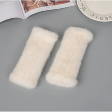 2025 New Brand Style Top Quality Women's 100% Winter Warm Real Mink Fur Knitted Half Finger Gloves Girls Typing Mittens