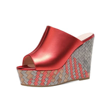 Women Wedges High Heels Slippers Women Designer Platform Sandals Trend Comfortable Slip on Slippers 2024 New Summer Slides Women