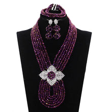 New African Jewelry Set Orange Nigerian Wedding African Beads Jewelry Set Crystal New Bridal Jewelry Set   ABS065
