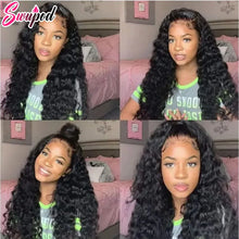 Swupod 180 200 Density 13x4 13x6 HD Lace Front Wig for Women Human Hair Loose Deep Remy Wave Natural Black Frontal Pre Plucked