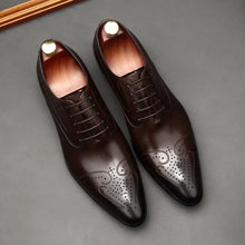 Handmade Mens Dress Shoes Luxury Genuine Leather 2024 Fashion New Style British Trend Brogues Wedding Business Shoes for Male