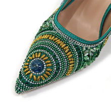 Spot Goods Elegant Streamlined Pointed Toe Women's Shoes Matching Flower Basket Handbag Party Women's Shoes And Bag Set