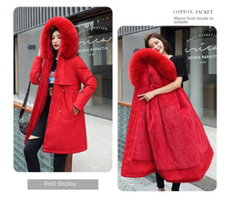 Women's Winter Parka Hooded Fur Collar Jacket