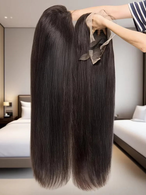 Brazilian 30 40 Inch 13x6 Transparent Lace Frontal Wig Human Hair 250% Density