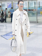 Women's Spring Autumn Fashionable Double-breasted Long Sleeve Coat