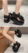 2024 New Genuine Leather Summer Luxury Sandals Casual Work Checkered Beach Shoes Vacation Fashion Women's Shoes zapatos de mujer