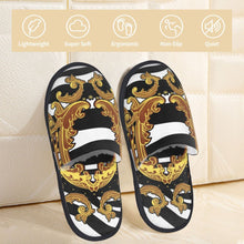 Custom Queen Of Absolutely Everything Gold Baroque Soft Memory Foam House Slippers Women Comfy Warm Anti-skid Sole Slipper