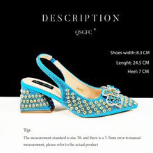 QSGFC Italian Design Clutch Dual Use Full Diamond High Heels Exquisite Gift-Box  And High Heels For Party Women Shoes