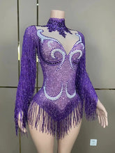 Stage Latin dance cha-cha dance practice suit stretch slim skirt fringe flash small diamond pearl design suit