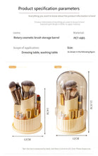 360° Rotating Makeup Brush Holder Desktop Makeup Organizer Cosmetic Storage Box Lipstick Eyebrow Brush Holder Jewelry Container