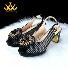 2025 Special New Arrivals Italian Women Shoes and Bag to Match in Green Color with Platform Shinning Crystal Sandal for Wedding