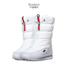 Winter women's Warm Plush Mid-calf Waterproof Snow Boot