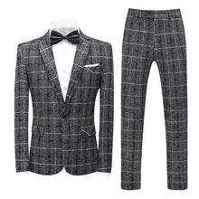 Traje De Hombre Elegante (Blazer+ Vest + Pants) Men's Fashion Business Gentleman Wedding Casual Plaid Cotton Linen British Suit