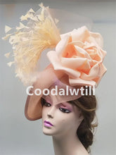 Big Flower Fascinator Derby Hat Women Party Dinner Headpiece Royal Ascot Pillbox Fascinator Hat Women Wedding Chapeau Cap Event