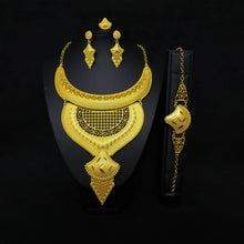 hot selling necklaces earrings bracelets ring jewelry sets four-piece Dubai African bride wedding accessories