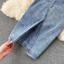 CM.YAYA Women Denim Sets Sleeveless Strap Crop Top and Long Skirts Suits 2024 Summer Jeans Streetwear Two 2 Piece Sets Outfits