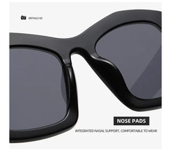 Retro Big Square Gradient Orange Sunglasses For Women New Fashion Luxury Designer Unique Oversized Ladies Sun Glasses Shades