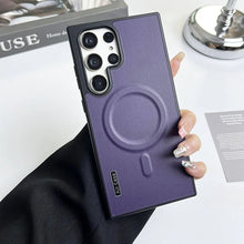 Leather phone case for Samsung S25 S24 S23 S22 S25 Plus S25 Ultra Luxury Magnetic Shockproof Anti-knock cover