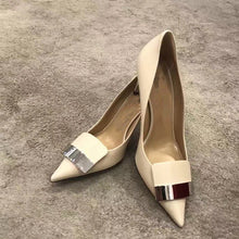 2022 Women Party Bridal Wedding Shoes Luxury Pumps Metal Plate Glitter High Heels Ladies Stiletto Dress Pointed Toe Bombas Mujer