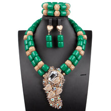 Fabulous Artificial Coral Wedding African Beads Jewelry  Luxury Bride Costume Statement Necklace Jewelry