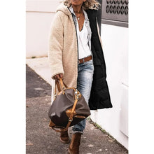 Winter Hooded Quilted Women's Solid Reversible Long Sleeve Thick