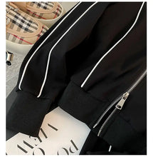 Sports Suit for Women, Autumn Fashion, Casual, Age Reducing, Western-style Zipper Sweatshirt, Wide Leg Pants Two-piece Set pants