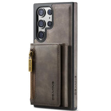 DG.Ming RFID Blocking Retro Flip Leather Case For Samsung Galaxy S25 S24 S22 S23 Ultra S24 FE Wallet Magnetic Cover Detachable