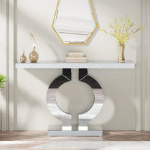 43.3-Inch (110cm)Mirrored Console Table, Modern Entryway Table with Thickened Mirror Finish Tabletop