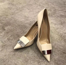 2022 Women Party Bridal Wedding Shoes Luxury Pumps Metal Plate Glitter High Heels Ladies Stiletto Dress Pointed Toe Bombas Mujer