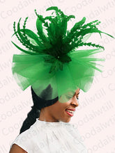 Kentucky Derby Big Fascinator Hat Women Wedding Elegant Feather Pillbox Cap Royal Party Headpiece Ladies Evening Church Chapeau