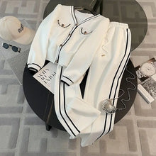 Spring and Autumn High End Casual Sports Set Women's Western V-neck Top Wide Leg Pants Two Piece Setj Uicy Corture Tracksuit